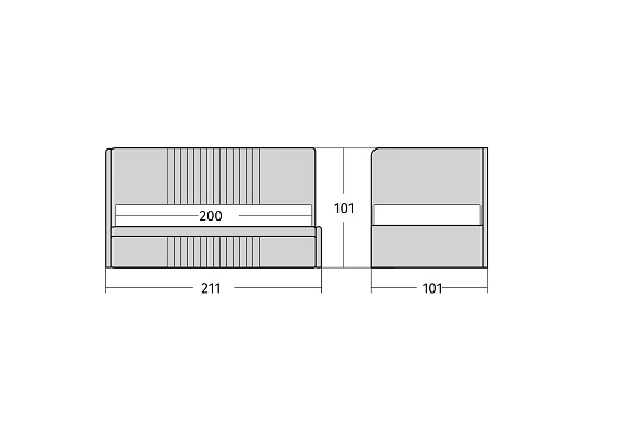 Диван Stich L Диван Stich L